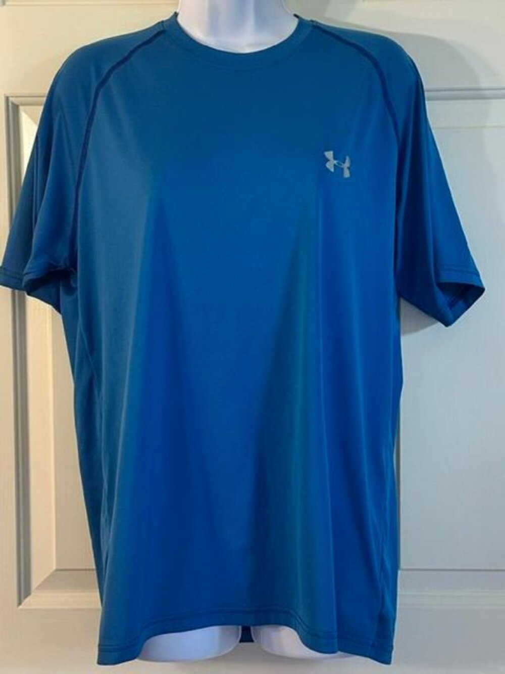 * Under Armour Heat Gear Polyester Short-Sleeve T-Shirt Blue Men’s Medium